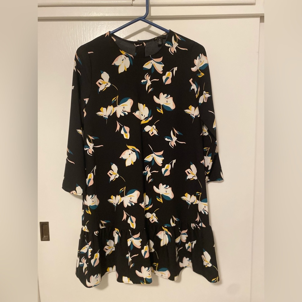 Halogen drop waist dress. Navy blue. XSP